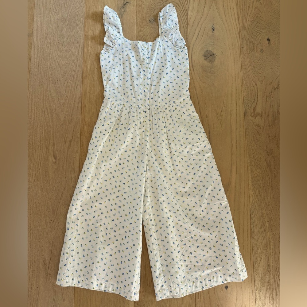 Janie and Jack White and Blue Floral Kids Dress